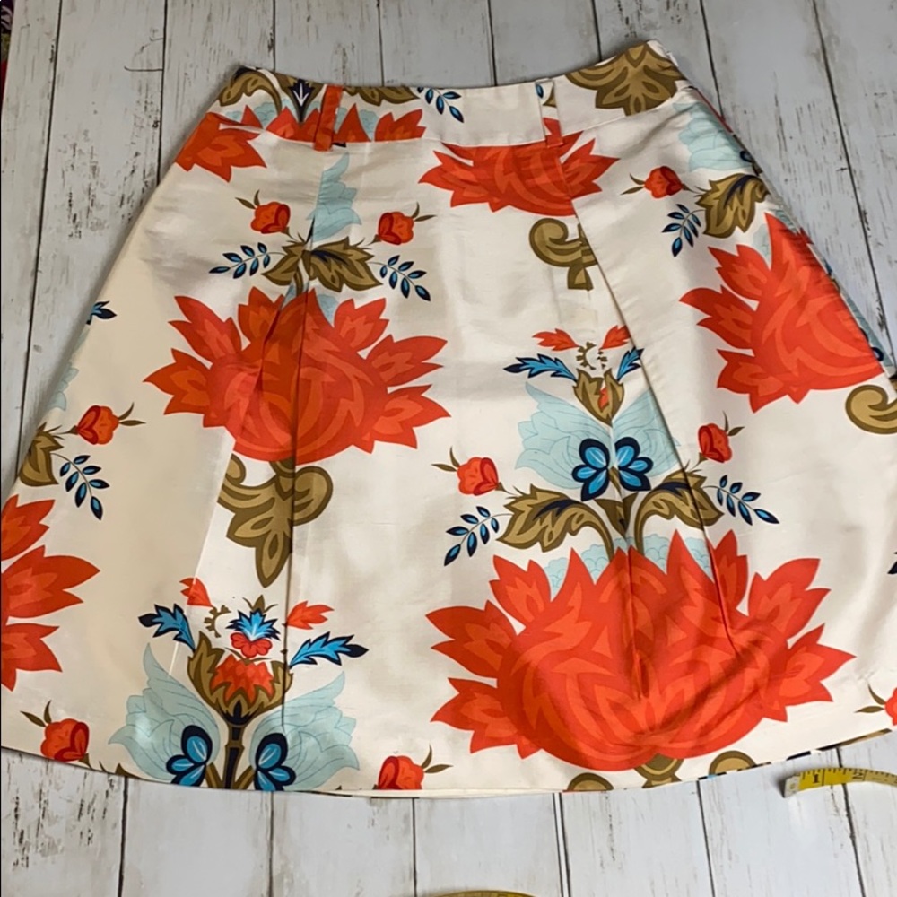 Talbots silk floral skirt size 6P